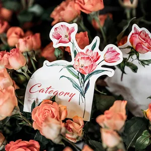 Artistic tulip shaped greeting cards with realistic hand-painted floral illustrations