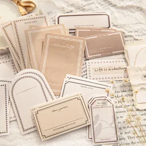 Vintage style matchbox memo paper stickers for journaling with various frame shapes