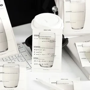 Minimale Daily Life Frühstücksthemen-Planerkarten für Produktivität und Planung