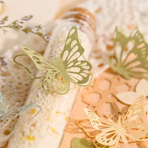 Papillons en dentelle de papier évidé pour scrapbooking DIY et décoration de jardinage