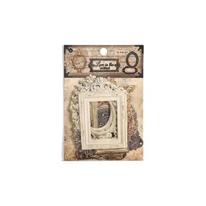 Set di 30 adesivi per cornici vintage con carta barocca e antica per journaling fai-da-te