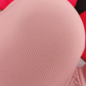 Pink push-up underwired bra featuring breathable micro-mesh knit fabric detail