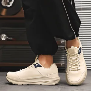 Zapatillas de senderismo transpirables para hombre con punta ancha y suela gruesa