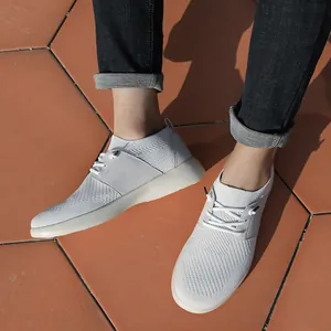 Uomo Donna Traspiranti Flyknit Sneakers Casual Leggere Scarpe da Corsa in Mesh Suola Spessa Antiscivolo Scarpe da Passeggio Sportive