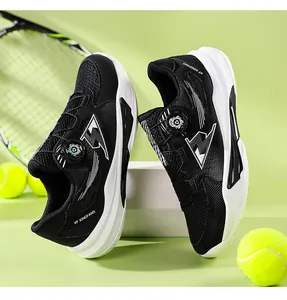 Detail of professional tennis shoes featuring breathable mesh and advanced dial lacing system