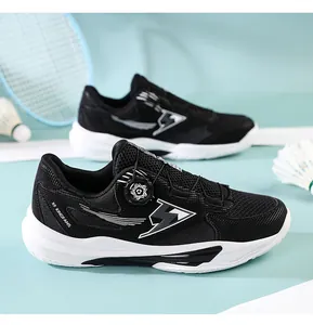 Macro detail of breathable sports shoe with XF logo and convenient rotary dial lace system