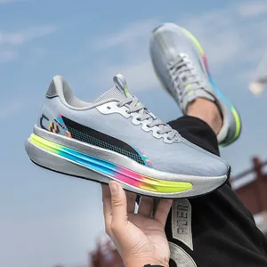 Scarpe da Corsa da Uomo in Rete Traspirante Sneakers Sportive Leggere Stringate Calzature Atletiche per Jogging Palestra Allenamento All'aperto