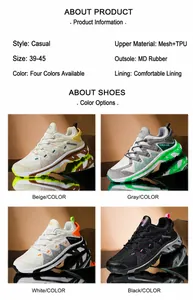 Detailansicht der atmungsaktiven Mesh-Sneaker in vier Farben mit robuster MD-Gummisohle