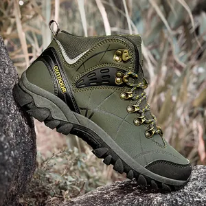 Professional Outdoor Hiking Shoes High-top Breathable Synthetic Leather Trekking Boots Anti-slip Camping Shoes For Unisex