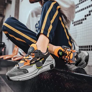 Chunky Sneaker mit Leder-Patchwork und Mesh-Einsätzen für den modischen Streetwear-Stil