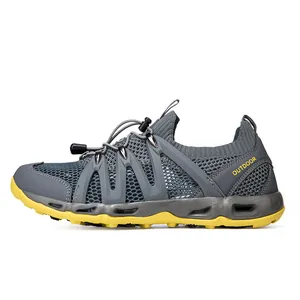 Breathable outdoor wading shoes for summer featuring quick-dry mesh and non-slip rubber soles
