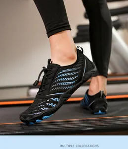 Breathable mesh outdoor water shoes with anti-slip rubber soles for treadmill fitness training