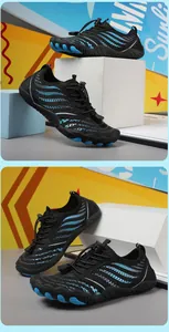 Detail view of kids quick-dry water shoes with breathable mesh and anti-slip rubber sole