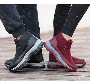 Bottes de neige matelassées imperméables avec semelles épaisses antidérapantes