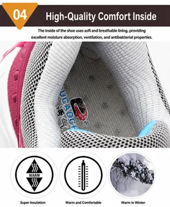 Nahaufnahme von atmungsaktivem Mesh-Futter und gepolsterter Sohle in Wanderschuhen