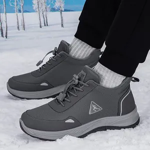 Wasserdichte Outdoor-Wanderschuhe für Paare in Dunkelgrau mit rutschfester Sohle für Schnee