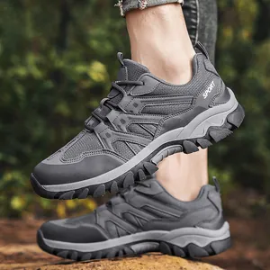 Scarpe da trekking traspiranti per uomo e donna con suole in gomma antiscivolo grigio scuro