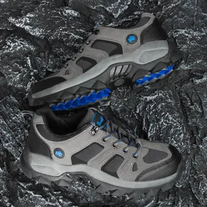 Dames Heren Ademend Wandelschoenen Synthetisch Leer Mesh Trekking Sneakers Antislip Rubberen Zool Slijtvast Outdoor Schoenen