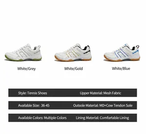 Detail view of mesh tennis shoes with anti-slip MD rubber soles in three colors