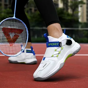 Chaussures De Badminton Professionnelles Pour Hommes Femmes Antidérapant Respirant Sneakers Entraînement Avec Boucle Rotative Résistant À L'usure Chaussures Sport Tennis