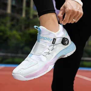 Chaussures de badminton légères et respirantes avec amorti et système de laçage rotatif