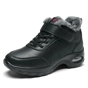Bottes de neige montantes d'hiver avec doublure en fourrure et semelle à coussin d'air
