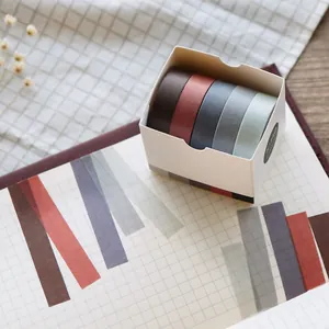 Minimalist Solid Color Washi Tape For Journaling DIY Decorative Masking Tape For Scrapbooking Arts Crafts Office Supplies