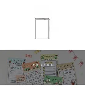 Detail showing various illustrated sticky notes for weekly plans and task checklists