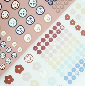 Detail of Summer series salt-style stickers for DIY scrapbooking and journal decoration