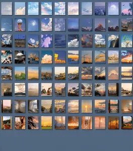200 sheets of vellum paper featuring nature sky landscapes for bullet journaling
