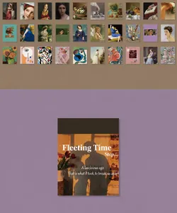 Detailed grid showing 400 unique vintage art scrapbooking paper sheets with classic paintings