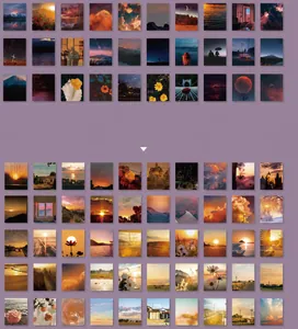 200 sheets of vellum paper stickers with aesthetic landscape and floral motifs