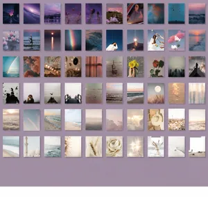 Grid display of 400 unique vintage scrapbook papers with landscape and floral patterns
