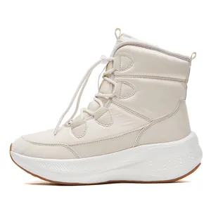Winter waterproof quilted snow boots for women with thick fleece lining and durable soles
