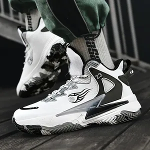 Herren High-Top Basketballschuhe mit atmungsaktivem Mesh und rutschfester Gummisohle