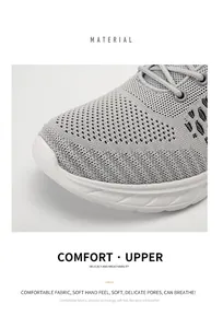 Detail view of breathable grey mesh upper and knit texture on modern running sneakers