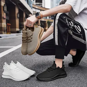 Men Mesh Breathable Running Shoes Fashion Thick Sole Sneakers Lightweight Outdoor Sports Shoes Daily Casual Walking Shoes
