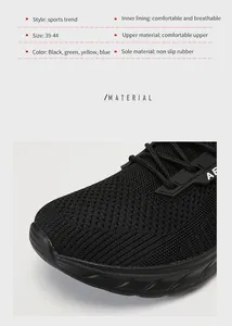 Detailed macro view of the breathable mesh upper and sports trend knit texture of this sneaker