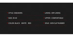 Detail chart showing breathable lining and non-slip rubber sole for summer sneakers