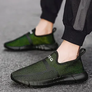 Heren Casual Mesh Sneakers Ademend Slip On Wandelschoenen Lichtgewicht Outdoor Wandelen Hardlopen Sportieve Fashion Sneakers Voor Heren