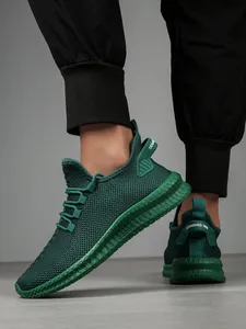 Chaussures de Course en Maille Respirante pour Hommes Baskets Athlétiques Décontractées Légères Avec Languette de Talon