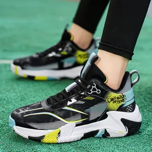 Men High Top Basketball Shoes Breathable Microfiber Leather Wear Resistant Thick Sole Outdoor Sports Fashion Sneakers
