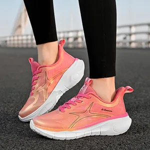 Atmungsaktive Gradient-Laufschuhe mit dicker Dämpfungssohle für Damen und Herren