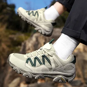 Ademende heren wandelschoenen met antislip rubberen zolen voor outdoor bergtochten