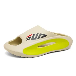 Thick-soled summer slide sandals for men and women featuring anti-slip wavy bottom
