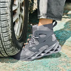 Scarpe antinfortunistiche alte con punta in acciaio e suola cava antiperforazione
