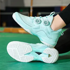 Zapatillas profesionales de bádminton verde menta con cierre de doble dial