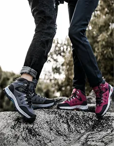 Wanderschuhe für draußen mit rutschfester Gummisohle und stützendem Knöcheldesign