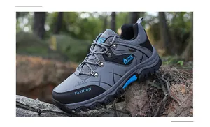 Detailed view of the anti-slip rubber sole and reinforced toe of this outdoor hiking shoe