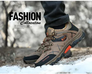 Botas de senderismo de invierno con forro polar cálido y suela antideslizante en nieve